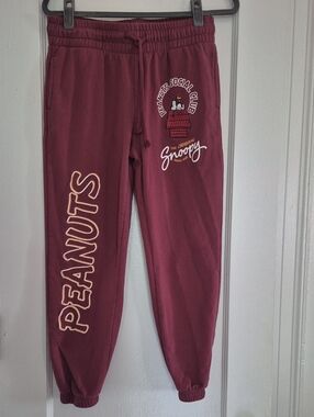 Peanuts Maroon Sweat Pants